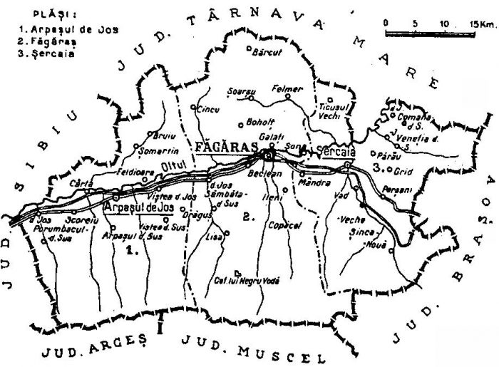 Harta judet FAGARAS