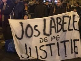 protest justitie jos labele
