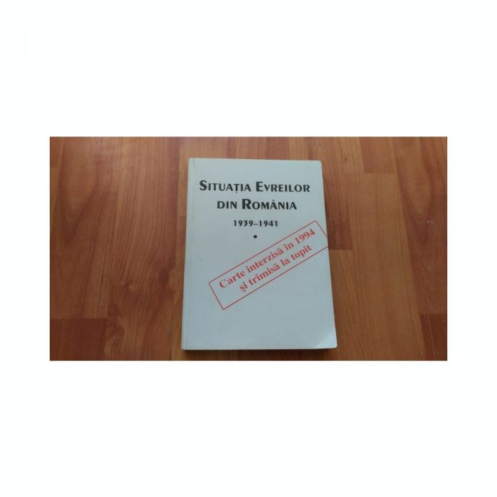 Situația evreilor din România 1939-1941, coperta