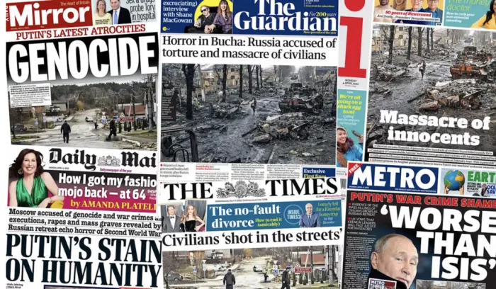 Masacru Bucha - presa engleza