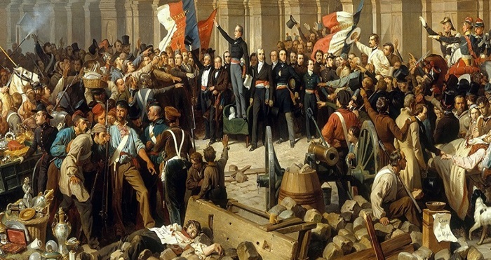 Lamartine repoussant le drapeau rouge devant l'Hôtel de Ville, le 25 février 1848