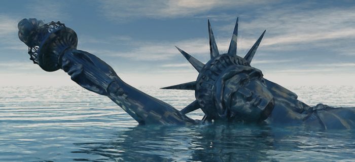 STATUIA LIBERTĂȚII ÎNECATĂ